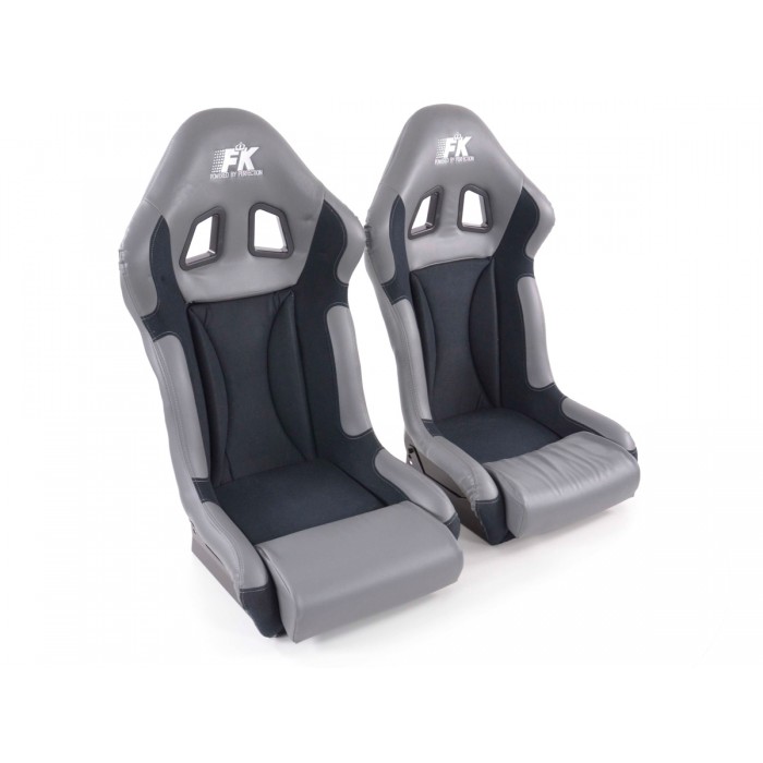 Оценка и мнение за Спортни седалки комплект 2 бр. Race 1 сиви/черни FK Automotive FKRSE707/707