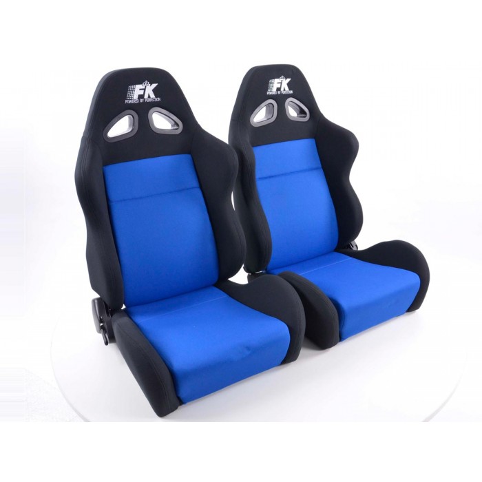 Снимка на Спортни седалки комплект 2 бр. Sport черни/сини FK Automotive FKRSE017L/017R за Hyundai H100 BOX 2.4 - 114 коня бензин