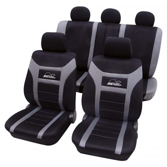 Снимка на Тапицерии за седалки Super Speed - Черно-сив цвят  Petex 22974818 за камион DAF CF FAD 430 - 428 коня дизел
