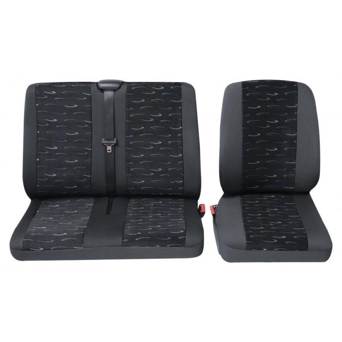 Снимка на Тапицерии за седалки за бус Profi2 1+2 седалки - Сиво-син цвят  Petex 30071905 за Toyota HiAce 3 Wagon (H50) 2.8 D - 83 коня дизел